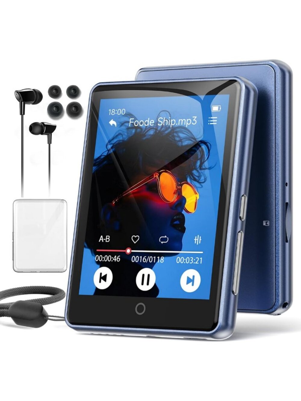 32GB Bluetooth MP3 Player with 2.8" Touchscreen, Built-in Speaker & Music